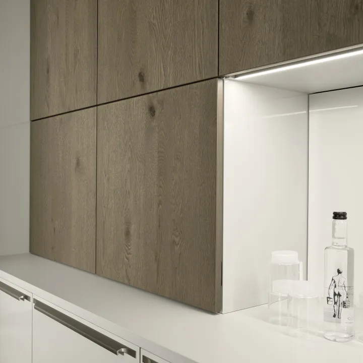Kuhinja Nolte Küchen Fine Lack - Platingrau HG / Tavola - Eiche Barolo — slika 3