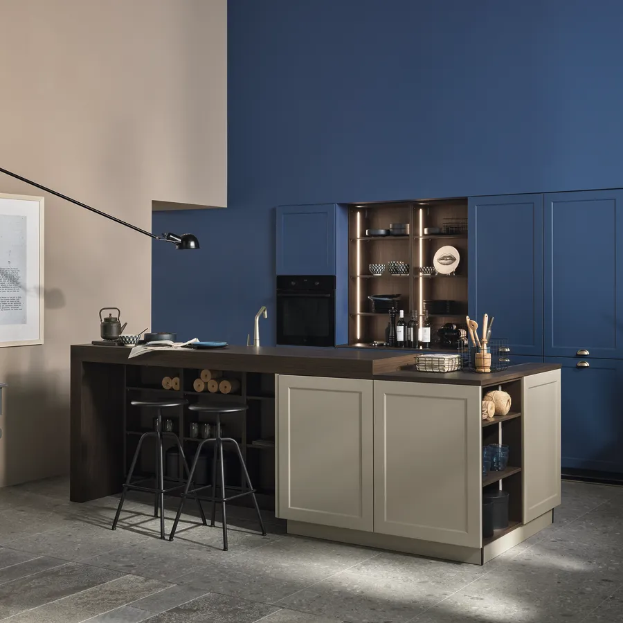 RAVENNA LACK- Greige/ Blaubeere Softmatt